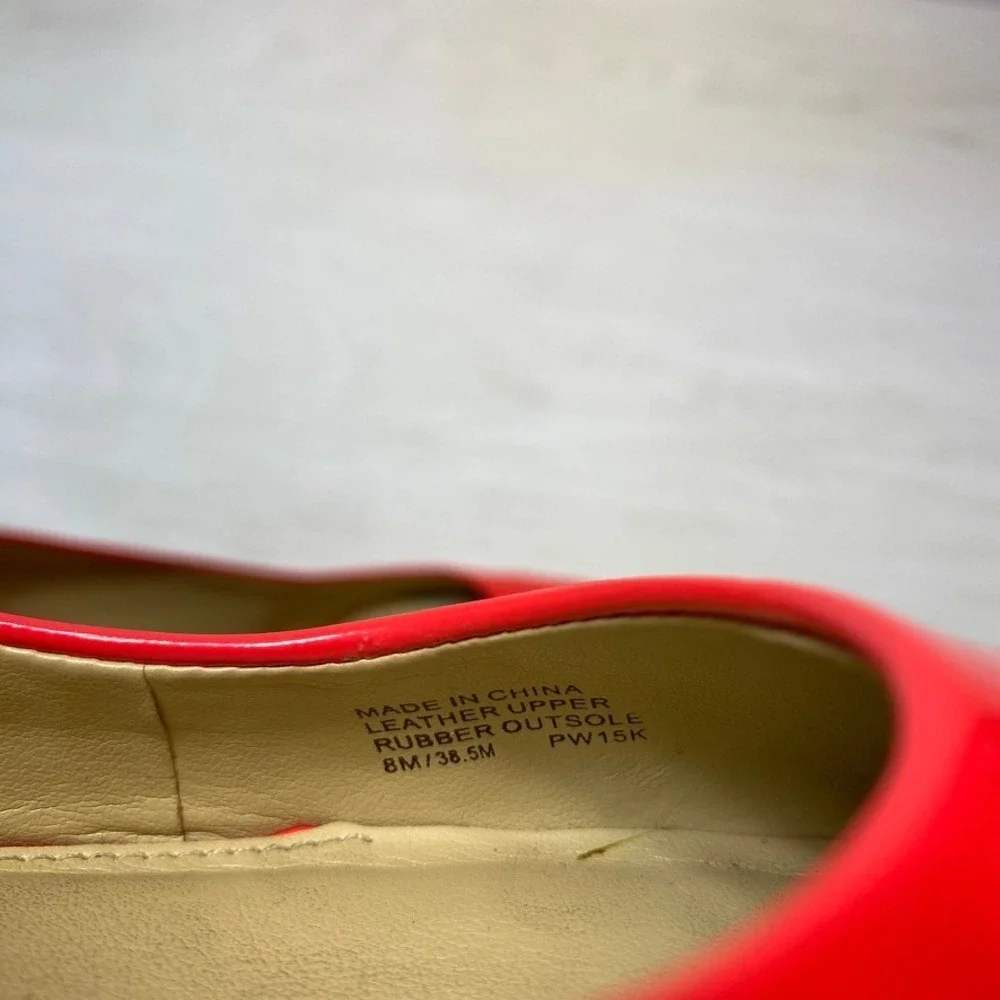 Michael Kors Womens 8M Dorothy Pump Pointed Toe Red Patent Leather Stiletto Heel